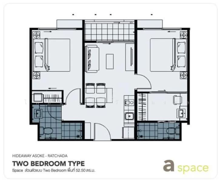 A Space Hideaway Asoke-Ratchada : เอ สเปซ ไฮด์อเวย์ อโศก-รัชดา, กรุงเทพ, 622 อโศก-ดินแดง, ดินแดง, ดินแดง, กรุงเทพ, 52 ตร.ม., คอนโด ให้เช่า, โดย ไพลิน เลิศวัฒนมงคล, 500291503 - DDproperty.com