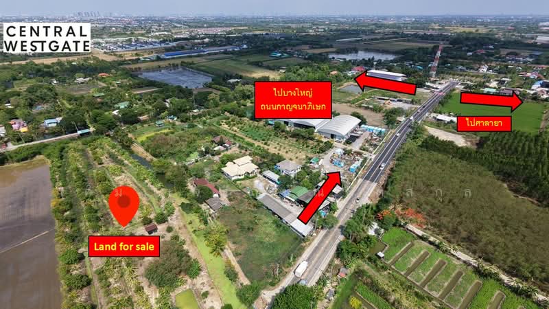 For Sale - ที่ดินติดถนน 5027 ขนาด 5-3-69 ไร่ บางใหญ่ นนทบุรี, Nonthaburi