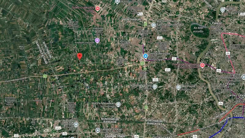 For Sale - ที่ดินติดถนน 5027 ขนาด 5-3-69 ไร่ บางใหญ่ นนทบุรี, Nonthaburi