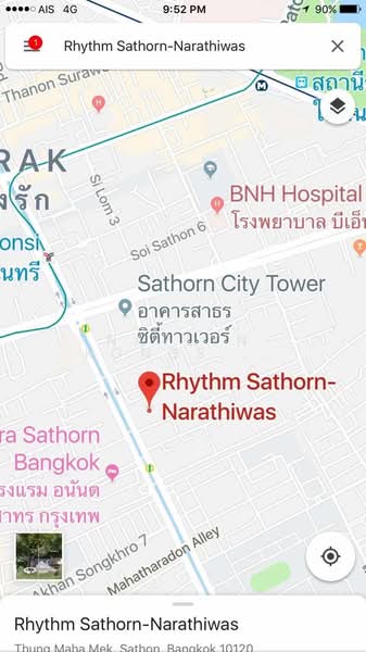 Rhythm Sathorn-Narathiwas, Bangkok, 651 Naradhiwas Rajanagarindra Road, Thung Maha Mek, Sathon, Bangkok, 2 Bedrooms, 62 sqm, Condo For Rent, by Natlyn Kongsapook, 500295877 - DDproperty.com