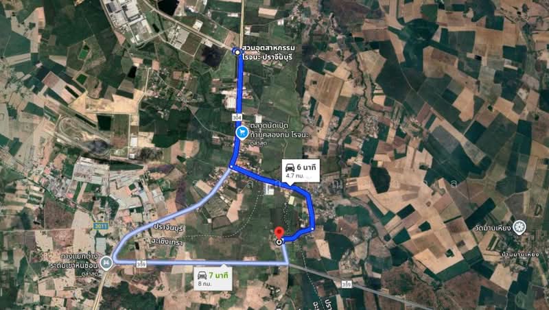 Prime Land for Sale: 4 km from Rojana Industrial Park, Prachinburi (4-2-85 Rai), Chachoengsao, Khao Hin Son, Phanom Sarakham, Chachoengsao, , 7,540 sqm, Land For Sale, by ภัทรภร ลาวัณยากุล, 500296012 - DDproperty.com