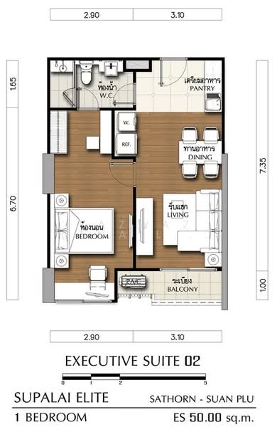 Supalai Elite Sathorn-Suanplu : ศุภาลัย เอลีท สาทร-สวนพลู, กรุงเทพ, 198 ถนนสวนพลู, ทุ่งมหาเมฆ, สาทร, กรุงเทพ, 50 ตร.ม., คอนโด ให้เช่า, โดย Fazwaz (Thailand) Co., Ltd., 500298620 - DDproperty.com
