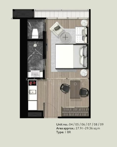 Park Origin Phrom Phong (Park 24), Bangkok, 68 Soi Sukhumvit 24, Khong Tan, Khlong Toei, Bangkok, 1 Bedroom, 29 sqm, Condo For Rent, by Kang-Kang Klangnok, 500302190 - DDproperty.com