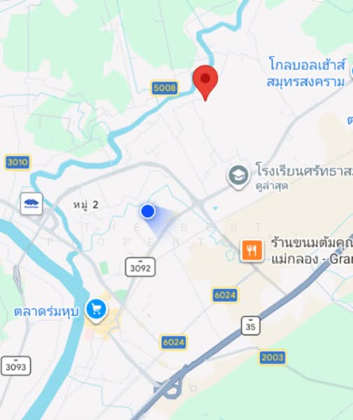 ที่ดินลาดใหญ่ สมุทรสงคราม, Samut Songkhram, Lat Yai, Muang Samut Songkhram, Samut Songkhram, , 624 sqm, Land For Sale, by The Best Property โอ๋, 500305769 - DDproperty.com
