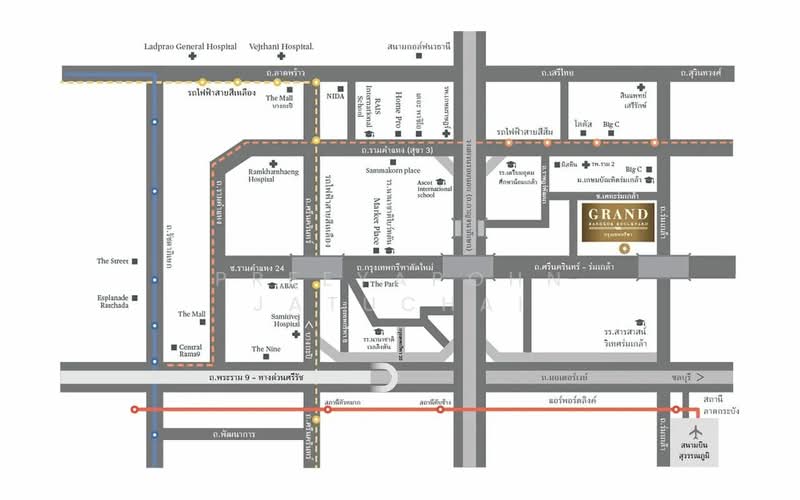 Grand Bangkok Boulevard Krungthepkritha : แกรนด์ บางกอก บูเลอวาร์ด กรุงเทพกรีฑา, กรุงเทพ, ถนน ศรีนครินทร์-ร่มเกล้า, คลองสามประเวศ, ลาดกระบัง, กรุงเทพ, 604 ตร.ม., บ้านเดี่ยว ขาย, โดย Preeyapohn Jatuchai, 500305990 - DDproperty.com