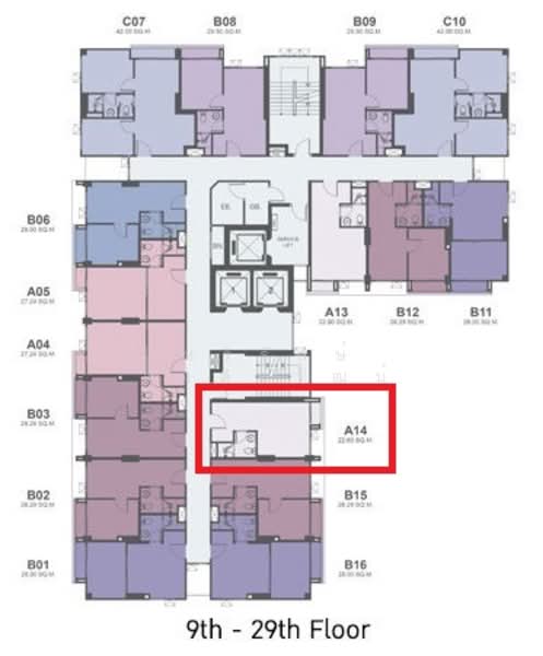 Rhythm Asoke 2, Bangkok, Soi Lertkaew 1 Asoke-Din Daeng Road, Bang Kapi, Huai Khwang, Bangkok, Studio, 23 sqm, Condo For Sale, by หริรักษ์ ตั้งติรวัฒน์, 500306096 - DDproperty.com