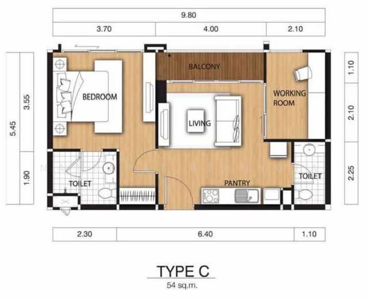 Click Condo Sukhumvit 65, Bangkok, 101 Soi Sukhumvit 65 Sukhumvit Road, Phra Kanong Nua, Watthana, Bangkok, 1 Bedroom, 54 sqm, Condo For Sale, by Nattapat Reunyota, 500306228 - DDproperty.com
