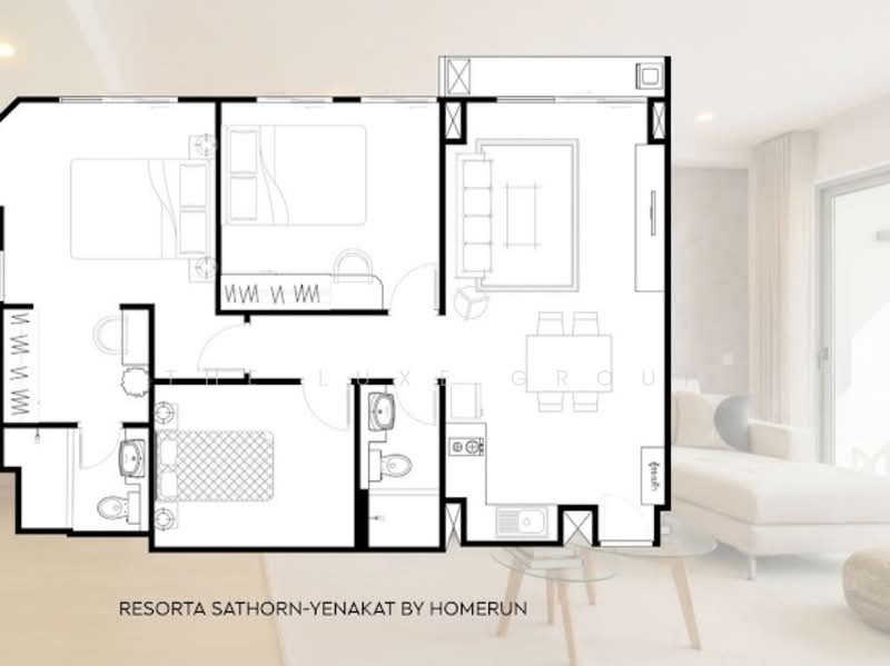 Resorta Yen-Akat, Bangkok, 270 87 Soi Amon, Chong Nonsi, Yan Nawa, Bangkok, 3 Bedrooms, 99 sqm, Condo For Sale, by The Luxe Group, 500307714 - DDproperty.com