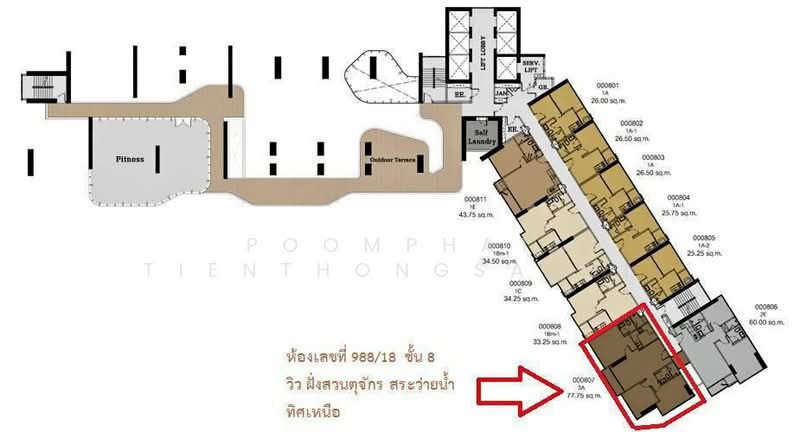 The Line Jatujak-Mochit : เดอะ ไลน์ จตุจักร - หมอชิต, กรุงเทพ, ถนนพหลโยธิน, จอมพล, จตุจักร, กรุงเทพ, 78 ตร.ม., คอนโด ขาย, โดย Poomphat Tienthongsakul, 500310021 - DDproperty.com