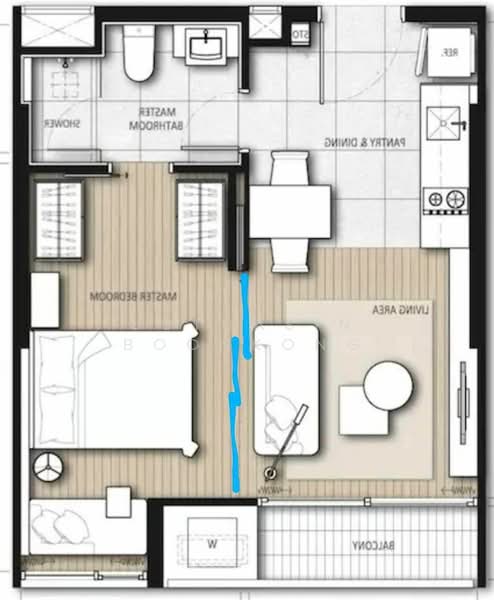 Nara 9 by Eastern Star, Bangkok, Naradhiwas Rajanagarindra Road, Thung Maha Mek, Sathon, Bangkok, 1 Bedroom, 40 sqm, Condo For Rent, by Suthasin Boonkong, 500311793 - DDproperty.com