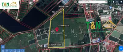 ขาย - ที่ดินเปล่า 25-0-30 ไร่ บ้านโพธิ์ 8 ริ้ว ฉะเชิงเทรา, ฉะเชิงเทรา