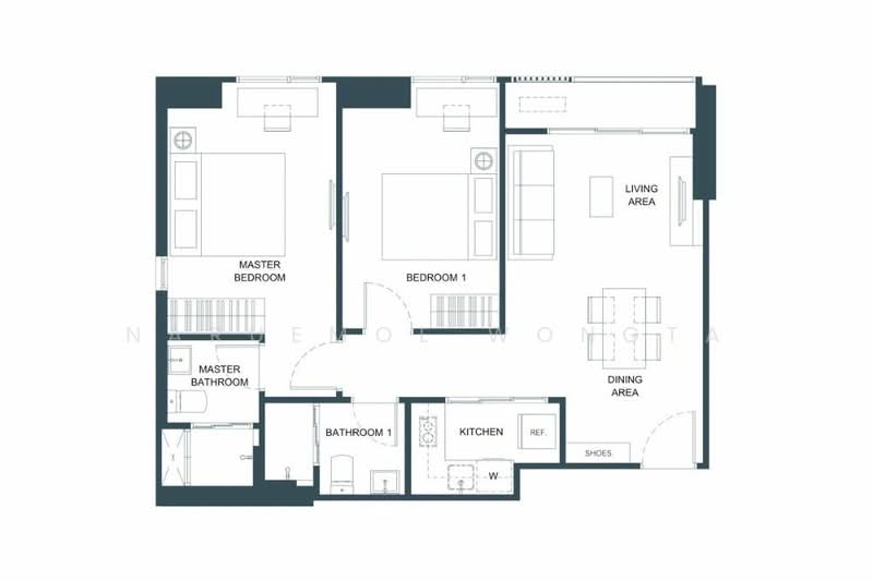 FLO by Sansiri : โฟล บาย แสนสิริ, กรุงเทพ, ถ.สมเด็จเจ้าพระยา, คลองสาน, กรุงเทพ, 64 ตร.ม., คอนโด ขาย, โดย Naruemol Wongta, 500312893 - DDproperty.com