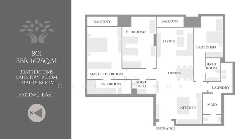 The Klasse Residence, Bangkok, Soi Sukhumvit 15, Khlongtoei Nua, Watthana, Bangkok, 3 Bedrooms, 167 sqm, Apartment For Rent, by Sarena Choengsamor, 500314415 - DDproperty.com