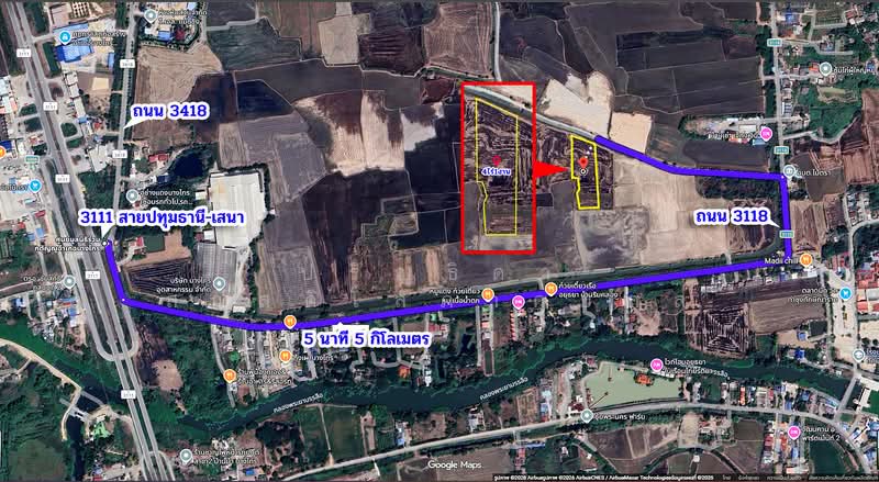 Vacant land in Mai Tra Subdistrict, Bang Sai District, Phra Nakhon Si Ayutthaya Province, Phra Nakhon Si Ayutthaya, สายปทุมธานี-เสนา, Mai Tra, Bang-Sai, Phra Nakhon Si Ayutthaya, , 6,800 sqm, Land For Sale, by Parinthida Sawuddisopakaykul, 500314977 - DDproperty.com