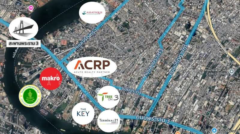 Land for sale on Rama 3 Road, almost 2 rai in size, Bangkok, Bang Kho Laem, Bangkok, , 3,160 sqm, Land For Sale, by Acute Realty Partner Co.,Ltd., 500316710 - DDproperty.com