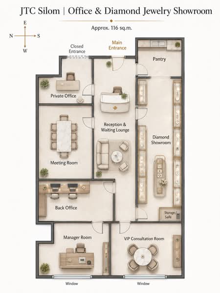 Jewelry Trade Center, Bangkok, 28 Surasak Rd., Silom, Bang Rak, Bangkok, , 116 sqm, Office Space For Rent, by Chairit Wong, 500316726 - DDproperty.com