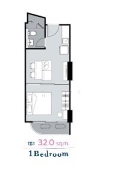 Supalai Blue Whale Hua Hin, Prachuap Khiri Khan, 3768 Soi Hua Hin - Huai Mongkol 8, Hua Hin, Prachuap Khiri Khan, 1 Bedroom, 31 sqm, Condo For Rent, by Fazwaz (Thailand) Co., Ltd., 500319245 - DDproperty.com