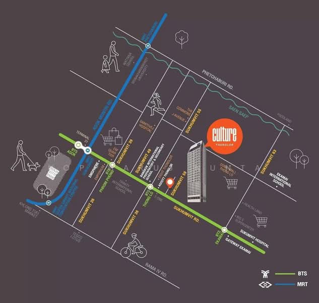 Culture Thonglor, กรุงเทพ, Soi Sukhumvit 59, Sukhumvit Road, คลองตันเหนือ, วัฒนา, กรุงเทพ, 38 ตร.ม., คอนโด ให้เช่า, โดย Noppharuj Nunta, 500321392 - DDproperty.com