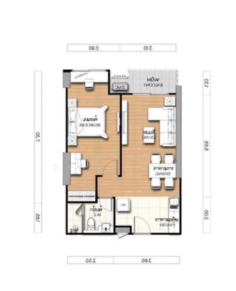 Supalai Lite Ratchada-Naradhiwas, Bangkok, Ratchadaphisek Road, Chong Nonsi, Yan Nawa, Bangkok, 1 Bedroom, 50 sqm, Condo For Rent, by Suwanna Singsawat, 500321964 - DDproperty.com