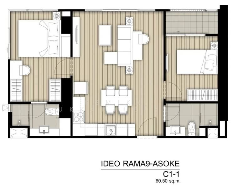 IDEO Rama 9-Asoke, Bangkok, Rama 9 Road, Huai Khwang, Bangkok, 2 Bedrooms, 52 sqm, Condo For Sale, by Pemika Aukkaraleekul, 500322321 - DDproperty.com