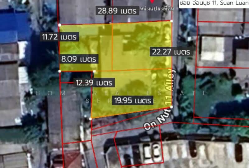 ที่ดิน 144 ตร.ว. ซอยอ่อนนุช 11, Bangkok, Suan Luang, Bangkok, , 576 sqm, Land For Rent, by HOME Real Estate Service, 500325418 - DDproperty.com