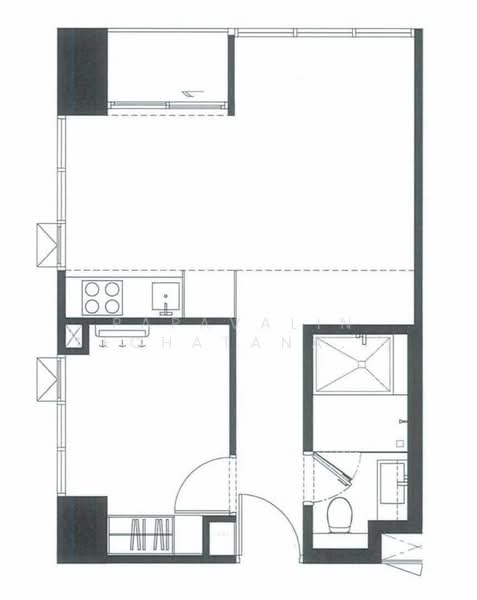 Siamese Rama 9, Bangkok, Rama 9 Road, Huai Khwang, Bangkok, 2 Bedrooms, 54 sqm, Condo For Rent, by Papavalin Techatanaphuwit, 500325618 - DDproperty.com