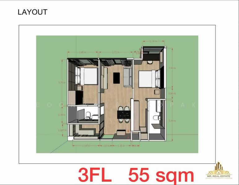 Quintara Treehaus Sukhumvit 42, Bangkok, Soi Bar Bose 2, Sukhumvit 42, Phra Kanong, Khlong Toei, Bangkok, 2 Bedrooms, 55 sqm, Condo For Rent, by Boonraksa Sopak, 500327976 - DDproperty.com