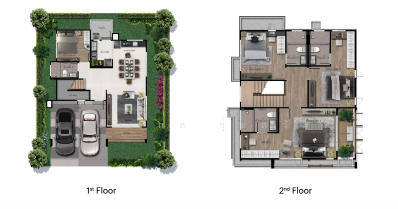 Burasiri Krungthep Kreetha, Bangkok, 95 Soi Pracha Ruam Chai, Hua Mak, Bang Kapi, Bangkok, 4 Bedrooms, 196 sqm, Single Detached House For Rent, by ดวงจงกล ชุ่มสวัสดิ์, 500328370 - DDproperty.com