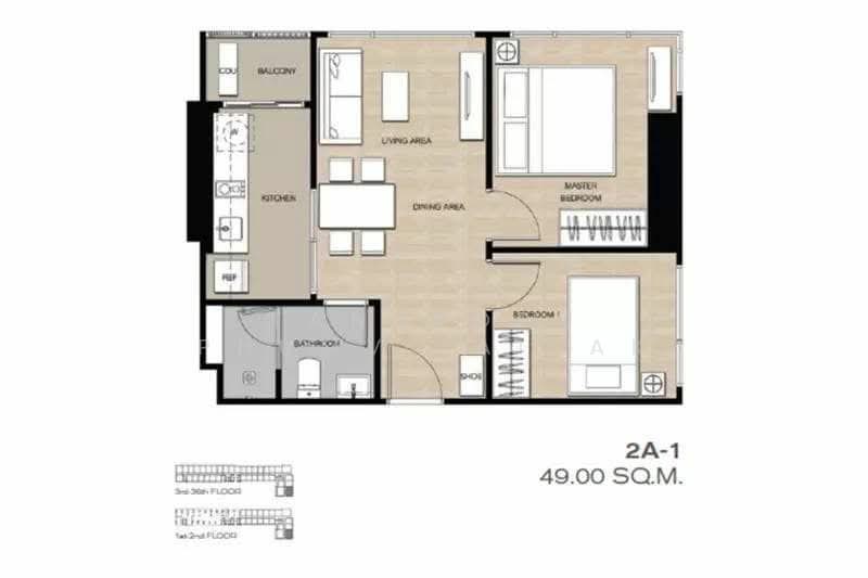 The Line Wongsawang, Bangkok, 1333 Bangkok - Nonthaburi Rd., Wong Sawang, Bang Sue, Bangkok, 2 Bedrooms, 49 sqm, Condo For Sale, by Tanaporn Phumvilairak, 500329147 - DDproperty.com
