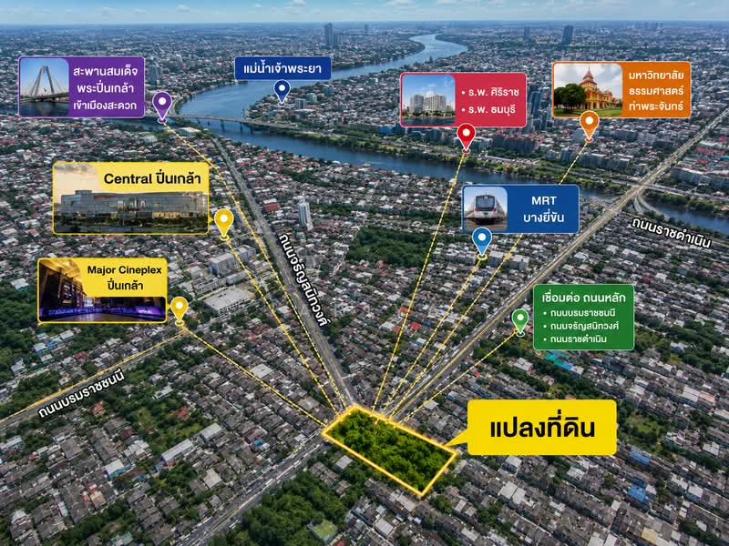 ขายที่ดิน จรัญสนิทวงศ์ 57 ขนาด 726 ตร.ว. ใกล้ MRT บางยี่ขัน, กรุงเทพ, บางบำหรุ, บางพลัด, กรุงเทพ, 2,904 ตร.ม., ที่ดิน ขาย, โดย Jariya, 500330500 - DDproperty.com