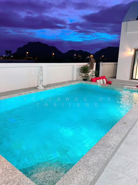 ขาย Pool Villa ชะอำ จ.เพชรบุรี (มีระเบียงดาดฟ้า ชมวิว และ Party) ทำเลส่วนตัว 126 ตร.วา 377 ตร.ม, เพชรบุรี, นายาง, ชะอำ, เพชรบุรี, 377 ตร.ม., วิลล่า ขาย, โดย TopLands of Thailand, 500330624 - DDproperty.com