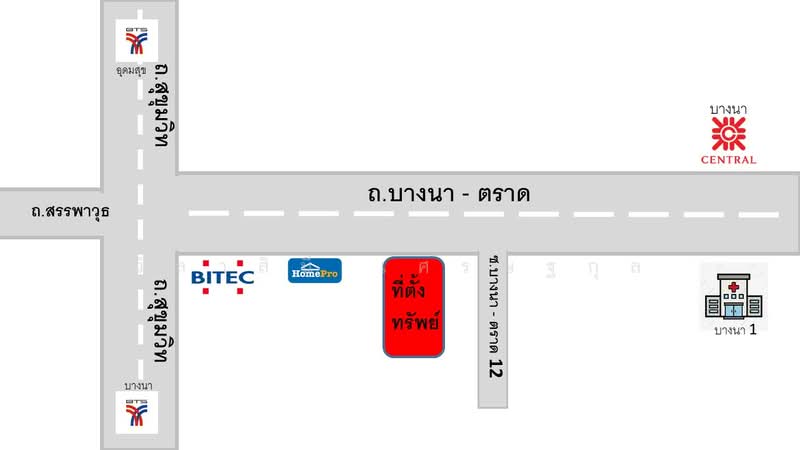 13-Rai Land for Sale on Bangna–Trad Road Km.1.2, Bangkok, บางนา-ตราด, Bang Na Tai, Bang Na, Bangkok, , 21,484 sqm, Land For Sale, by วิลาสินี เศรษฐกุล, 500332646 - DDproperty.com
