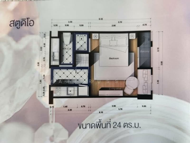 Seven Seas Cote d'Azur, Chon Buri (Pattaya), 46 7 Soi Na Jomtien 8, Nong Pru, Bang Lamung (Pattaya), Chon Buri (Pattaya), Studio, 24 sqm, Condo For Sale, by Saimaii Russiphat, 500333538 - DDproperty.com