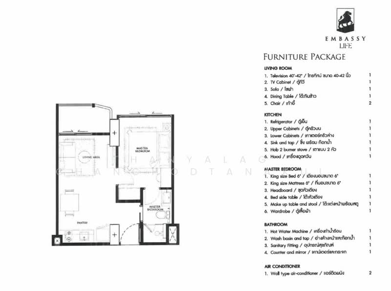 Embassy Life, Chon Buri (Pattaya), Nong Pru, Bang Lamung (Pattaya), Chon Buri (Pattaya), 1 Bedroom, 35 sqm, Condo For Sale, by Thanyalag Chanchodtanakul, 500335725 - DDproperty.com