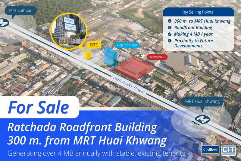 For Sale: Prime Ratchada Roadfront Building- 300 m. to MRT Huai Khwang, Bangkok, รัชดาภิเษก, Huai Khwang, Bangkok, , 700 sqm, Shophouse For Sale, by Chutinun Mungmai, 500337130 - DDproperty.com