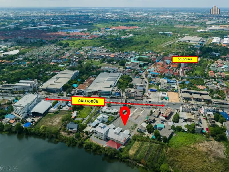 For Sale or Rent: Land with structures, 3.5 Rai, fronting Ekkachai Road, Bangkok, Bang Bon, Bang Bon, Bangkok, 6 Bedrooms, 1,200 sqm, Townhouse For Sale, by ขาย หรือ ปล่อยเช่า ที่ดินพร้อม สิ่งปลูกสร้าง 3 ไร่ครึ่ง ติดถนน เอกชัย, 500339522 - DDproperty.com