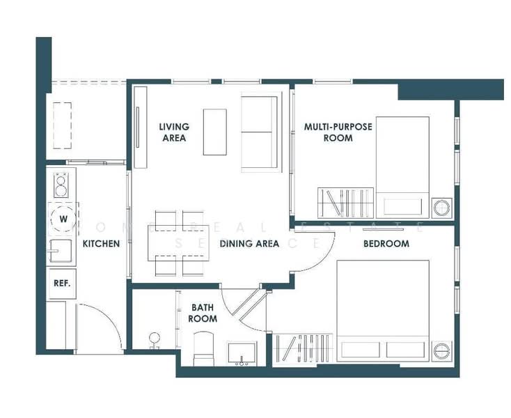 The Base Sukhumvit 50, Bangkok, Soi Roem Charoen 1, Sukhumvit 50 Road, Phra Kanong, Khlong Toei, Bangkok, 2 Bedrooms, 42 sqm, Condo For Sale, by HOME Real Estate Service, 500339627 - DDproperty.com