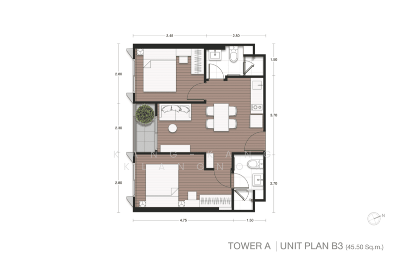 NUE Epic Asoke-Rama 9, Bangkok, Rama 9 Road, Huai Khwang, Huai Khwang, Bangkok, 2 Bedrooms, 46 sqm, Condo For Rent, by Kang-Kang Klangnok, 500341713 - DDproperty.com