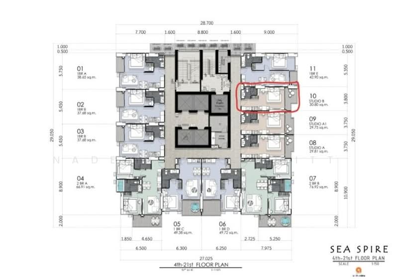 Seaspire Jomtien, Chon Buri (Pattaya), Nong Pru, Bang Lamung (Pattaya), Chon Buri (Pattaya), Studio, 31 sqm, Condo For Sale, by Nadezhda Schmitt, 500344293 - DDproperty.com