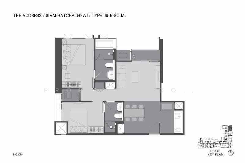 The Address Siam-Ratchathewi, Bangkok, 500 Phetchaburi Road, Thanon Phetchaburi, Ratchathewi, Bangkok, 2 Bedrooms, 70 sqm, Condo For Rent, by PROPMATCH CO., LTD., 500344364 - DDproperty.com