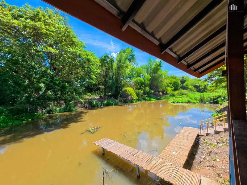 ที่ดินติดน้ำสไตล์รีสอร์ท พร้อมห้องพัก 5 ห้อง บรรยากาศร่มรื่นท่ามกลางสวนผลไม้, สุพรรณบุรี, ยางนอน, เดิมบางนางบวช, สุพรรณบุรี, 5,540 ตร.ม., ที่ดิน ขาย, โดย คุณโอห์ม, 500345477 - DDproperty.com