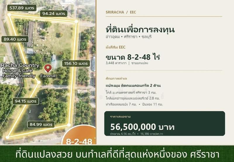ศรีราชา, ชลบุรี, ศรีราชา, ชลบุรี, 13,792 ตร.ม., ที่ดิน ขาย, โดย ปพณณัฏฐ์ บันลือชัยฤทธิ์, 500346702 - DDproperty.com