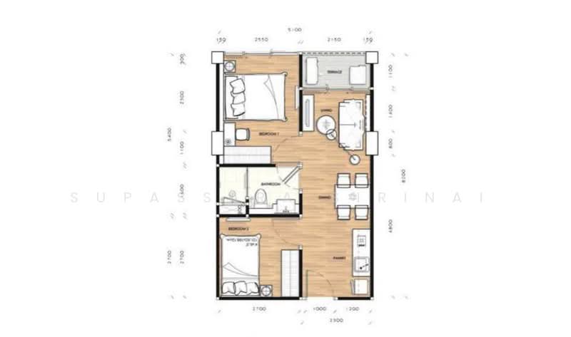 Emerald Residence Ratchada, Bangkok, Soi Ratchada  7 (Soi Nathong Yak 9), Din Daeng, Bangkok, 2 Bedrooms, 43 sqm, Condo For Sale, by Supassara Sirinai, 500348517 - DDproperty.com