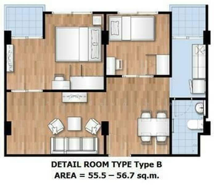 The Kith Tiwanon, Nonthaburi, Soi Tiwanon - Pakkret 17, Tiwanon Road, Pak Kret, Nonthaburi, 2 Bedrooms, 56 sqm, Condo For Rent, by Pawish Piemkamolkul, 500349183 - DDproperty.com