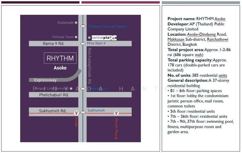 Rhythm Asoke : ริทึ่ม อโศก, กรุงเทพ, 299 ถนนอโศก - ดินแดง, มักกะสัน, ราชเทวี, กรุงเทพ, 31 ตร.ม., คอนโด ให้เช่า, โดย Pinyada Hantewee, 500349531 - DDproperty.com