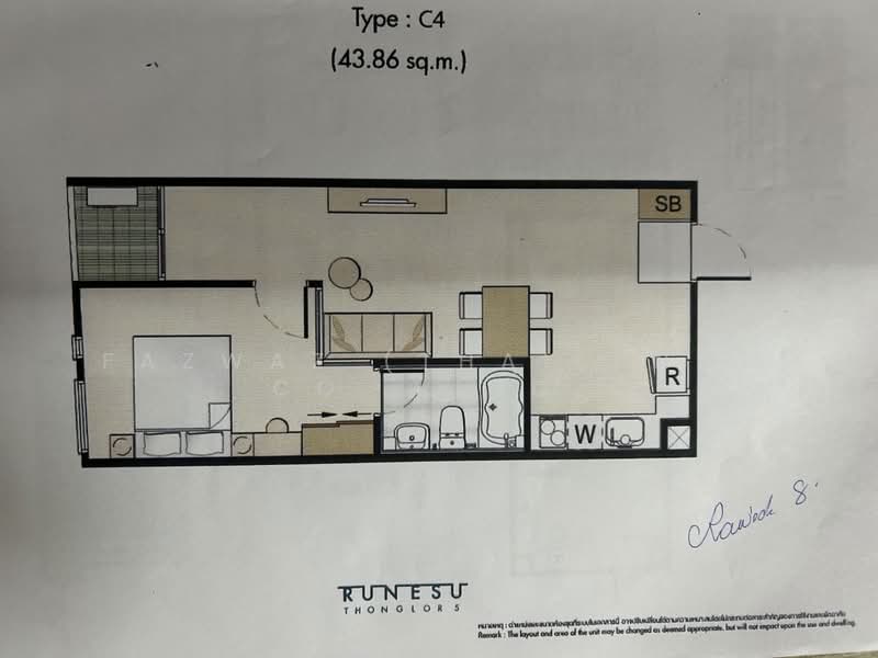 Runesu Thonglor 5 : รูเนะสุ ทองหล่อ 5, กรุงเทพ, 82 ซอย พร้อมมิตร, คลองตันเหนือ, วัฒนา, กรุงเทพ, 44 ตร.ม., คอนโด ขาย, โดย Fazwaz (Thailand) Co., Ltd., 500351145 - DDproperty.com