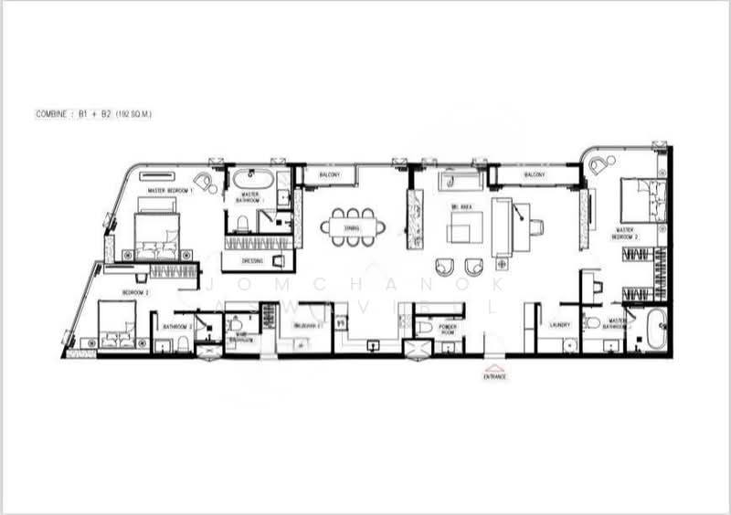 Muniq Phrom Phong, Bangkok, Soi Sukhumvit 39, Khlong Tan Nua, Watthana, Bangkok, 3 Bedrooms, 192 sqm, Condo For Sale, by Jomchanok Aswavibul, 500351678 - DDproperty.com
