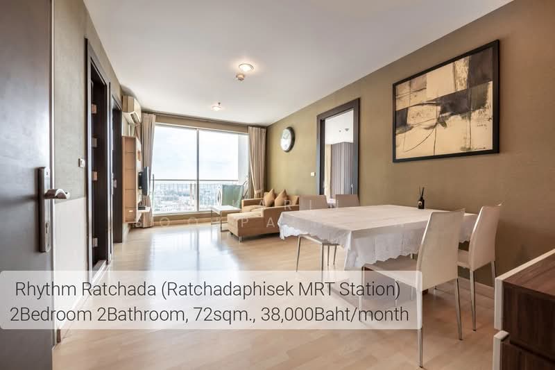 Rhythm Ratchada, Bangkok, 558 Ratchadaphisek Road, Samsen Nok, Huai Khwang, Bangkok, 2 Bedrooms, 72 sqm, Condo For Rent, by Nakarin  Sookpaiboon, 500352078 - DDproperty.com