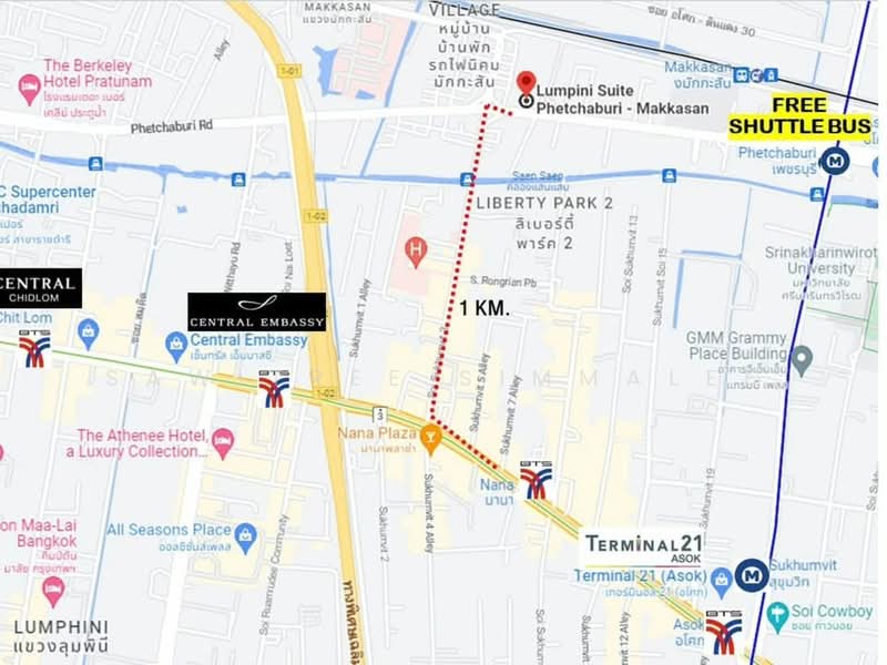 Lumpini Suite Phetchaburi-Makkasan, Bangkok, 1515 Phetchaburi Rd, Makkasan, Ratchathewi, Bangkok, 1 Bedroom, 30 sqm, Condo For Rent, by Sawitree Simmalee, 500353981 - DDproperty.com