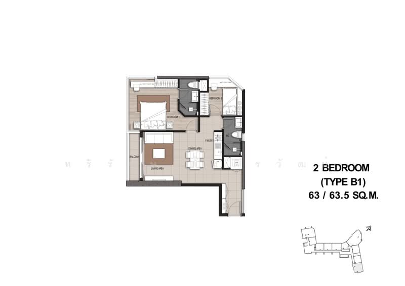 Menam Residences, Bangkok, 2088 Charoenkrung Road, Wat Prayakrai, Bang Kho Laem, Bangkok, 2 Bedrooms, 68 sqm, Condo For Sale, by หริรักษ์ ตั้งติรวัฒน์, 500355274 - DDproperty.com